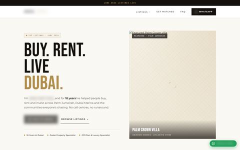 Agent listings page